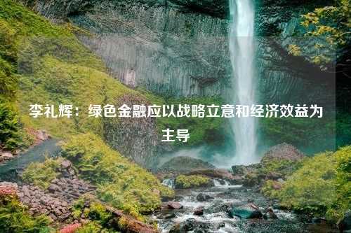 李礼辉：绿色金融应以战略立意和经济效益为主导